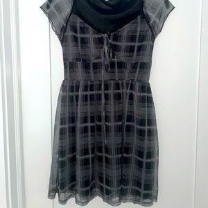 Little black dress with lacy detailing
